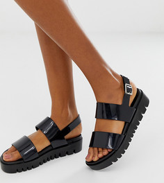 Силиконовые сандалии для широкой стопы ASOS DESIGN Fadey-Черный