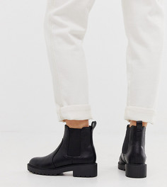 Черные массивные ботинки челси New Look Wide Fit-Черный