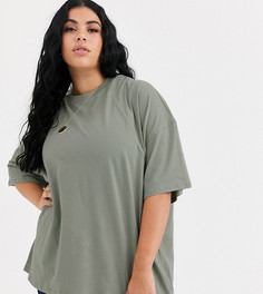 Oversize-футболка шалфейного цвета ASOS DESIGN Curve-Зеленый