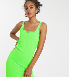 Облегающее платье с квадратным вырезом Noisy May Tall Erin-Зеленый