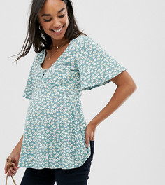 Топ для кормящих мам на пуговицах с V-образным вырезом ASOS DESIGN Maternity-Мульти