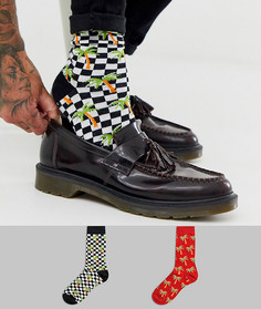 2 пары носков с пальмовым принтом ASOS DESIGN-Мульти