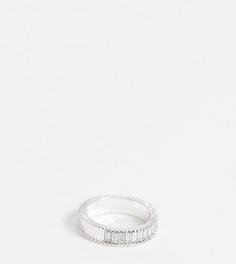 Серебристое кольцо с оригинальными кристаллами ASOS DESIGN Curve-Серебряный