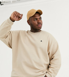 Бежевый oversize-свитшот ASOS DESIGN Plus