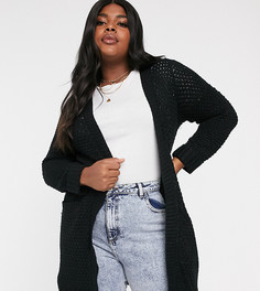Черный вязаный кардиган Vero Moda Curve