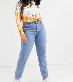 Укороченные джинсы в винтажном стиле с завышенной талией Vero Moda Curve-Синий