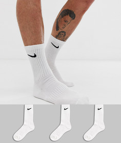 Набор из 3 пар белых носков Nike Training-Белый