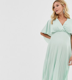 Платье миди с кейпом ASOS DESIGN Maternity-Зеленый