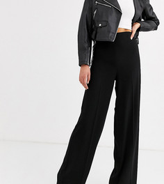 Брюки с широкими штанинами и завышенной талией ASOS DESIGN Tall-Черный