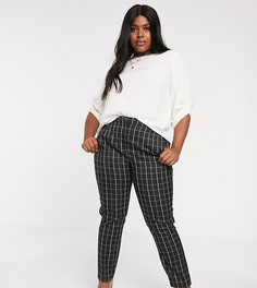 Суженные книзу брюки в клетку Vero Moda Curve-Мульти