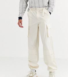 Бежевые широкие брюки-карго ASOS WHITE Tall-Бежевый