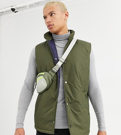Дутый жилет хаки ASOS DESIGN Tall-Зеленый