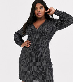 Платье мини с пайетками Vero Moda Curve-Серебряный