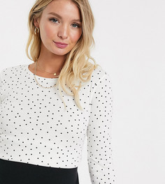 Черный топ в рубчик с круглым вырезом New Look Maternity