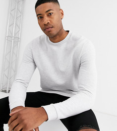 Белый меланжевый свитшот ASOS DESIGN Tall