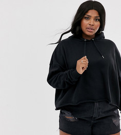 Свободный худи черного цвета ASOS DESIGN Curve-Черный