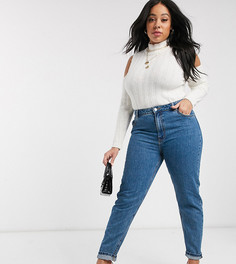Синие джинсы в винтажном стиле Vero Moda Curve-Синий