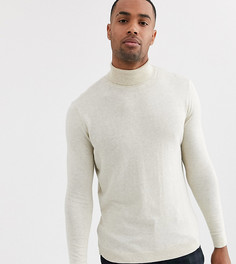 Хлопковая водолазка бежевого цвета ASOS DESIGN Tall-Бежевый