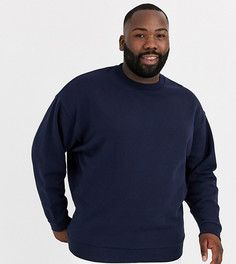 Темно-синий oversize-свитшот ASOS DESIGN Plus