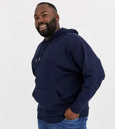 Oversize-худи темно-синего цвета ASOS DESIGN Plus-Темно-синий