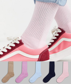 Набор из 5 пар спортивных носков ASOS DESIGN - Скидка-Мульти