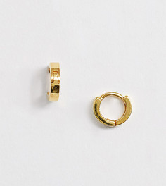 Серьги-кольца из позолоченного серебра с подвесками ASOS DESIGN-Золотой
