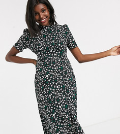 Чайное платье миди на пуговицах с цветочным принтом ASOS DESIGN Maternity-Мульти