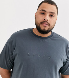 Свободная футболка River Island Big & Tall-Синий