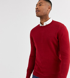 Красный хлопковый джемпер ASOS DESIGN Tall