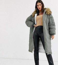 Зеленая парка с объемными рукавами ASOS DESIGN Tall-Зеленый