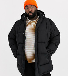 Черная дутая oversize-куртка ASOS DESIGN Plus-Черный