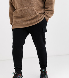 Черные джоггеры скинни с карманами-карго ASOS DESIGN Plus-Черный