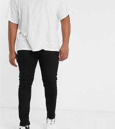 Черные джинсы скинни Burton Menswear Big & Tall-Черный