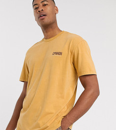 Oversize-футболка горчичного цвета Topman Big & Tall-Желтый