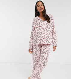 Новогодний пижамный комплект из 100% модала ASOS DESIGN Maternity-Розовый