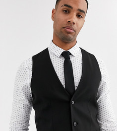 Черный жилет скинни ASOS DESIGN Tall