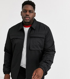 Черная стеганая куртка ASOS DESIGN Plus-Черный