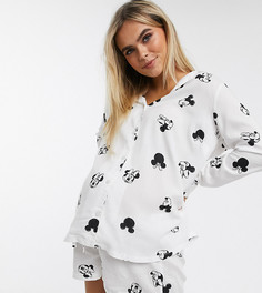 Пижамный комплект из рубашки и шорт с дизайном Disney "Mickey Mouse" ASOS DESIGN Maternity-Белый