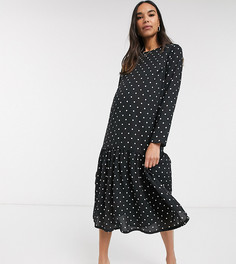 Свободное платье миди в горошек ASOS DESIGN Maternity-Мульти