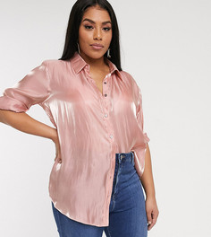 Свободная рубашка из органзы Glamorous Curve-Розовый