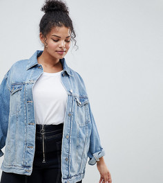 Светло-синяя джинсовая куртка ASOS DESIGN Curve-Синий