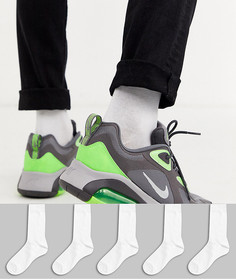 Белые носки до щиколотки ASOS DESIGN - Набор из 5 пар со скидкой-Белый