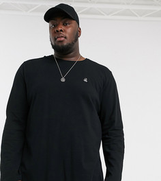 Черный лонгслив River Island Big & Tall