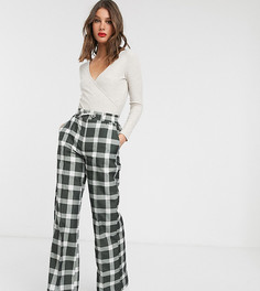 Джоггеры в клетку с широкими штанинами ASOS DESIGN Tall-Мульти