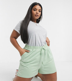 Трикотажные шорты ASOS DESIGN Curve-Зеленый