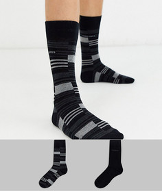2 пары черных носков BOSS bodywear-Черный