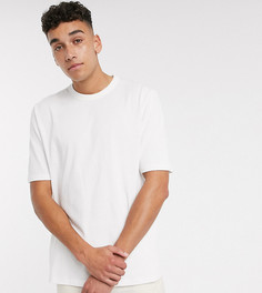 Белая свободная футболка из плотной ткани ASOS WHITE Tall-Белый