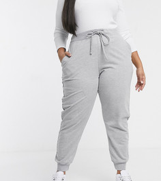 Базовые джоггеры со шнурком ASOS DESIGN Curve-Серый