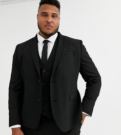 Черный пиджак скинни ASOS DESIGN Plus