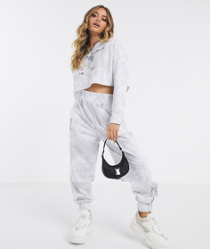 Спортивный костюм из свитшота и джоггеров с принтом тай-дай ASOS DESIGN-Серый